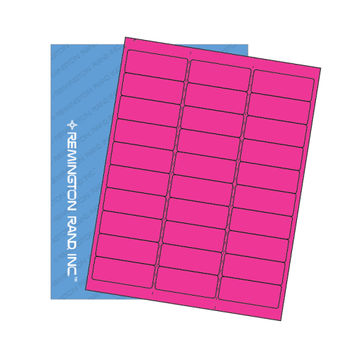 2-5/8″ x 1″ Fluorescent Pink Sheeted Labels