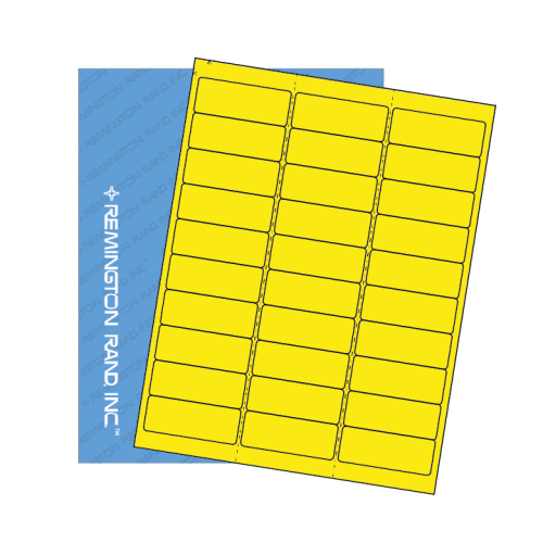 2-5/8″ x 1″ Fluorescent Yellow Sheeted Labels