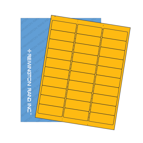 2-5/8″ x 1″ Fluorescent Orange Sheeted Labels