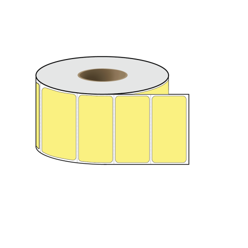 4″ x 2″ Pastel Yellow Thermal Transfer Labels