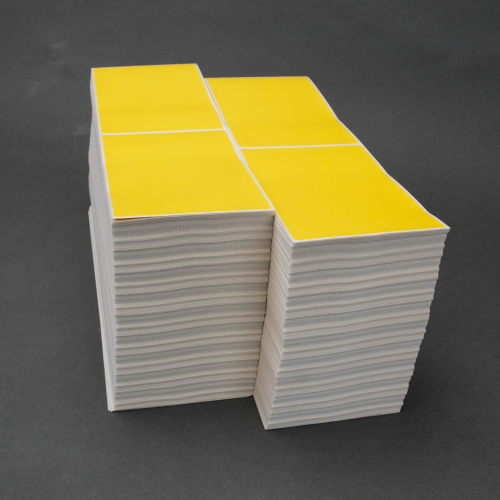 4″ x 6″ Fluorescent Yellow Direct Thermal Fanfold Labels