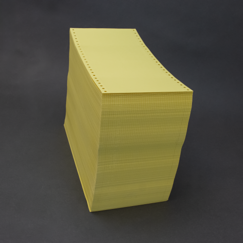 5″ x 3″ Pinfeed 7 pt. Pastel Yellow Index Cards