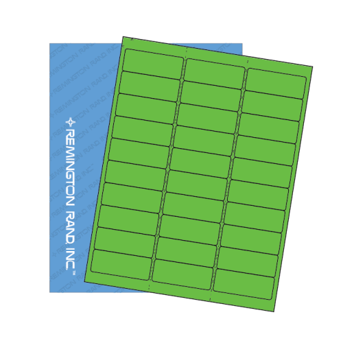 2-5/8″ x 1″ Fluorescent Green Sheeted Labels